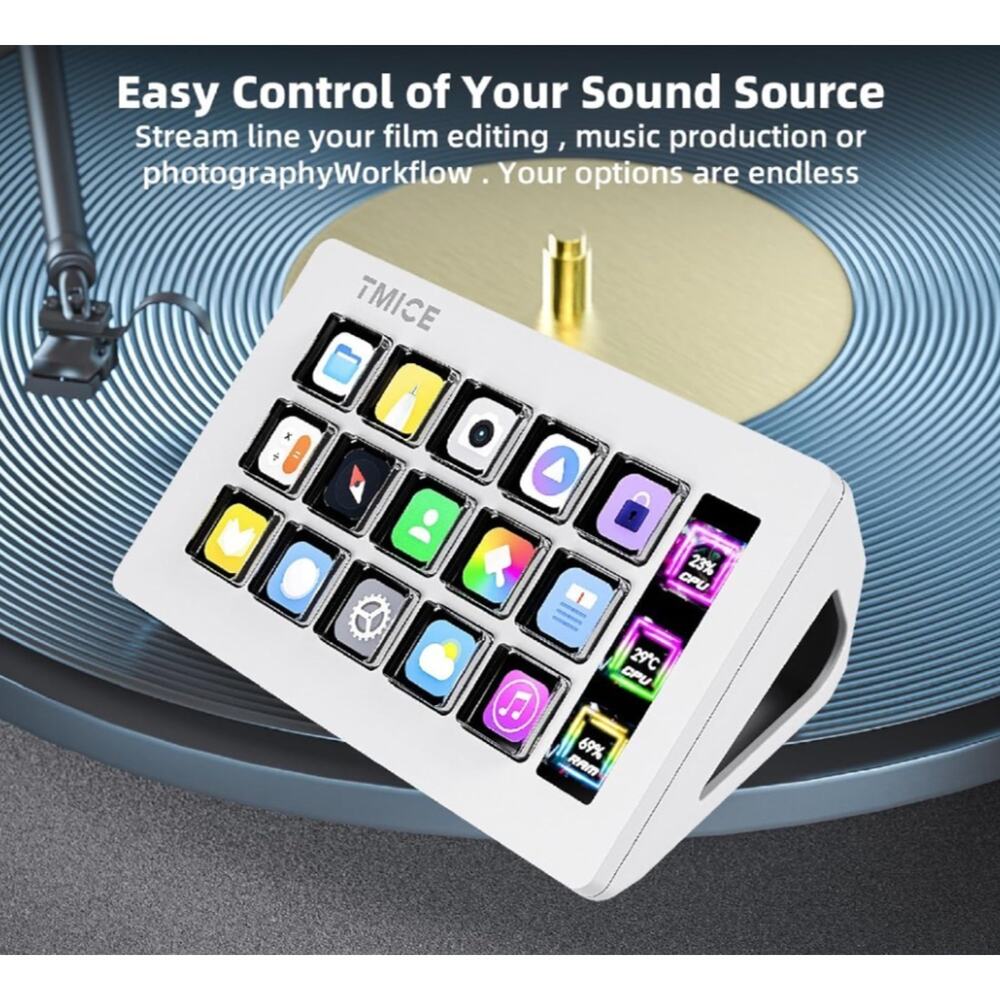 TMICE Stream Controller - Live Production Controller with 15 Customizable LCD Ke - Picture 3 of 7